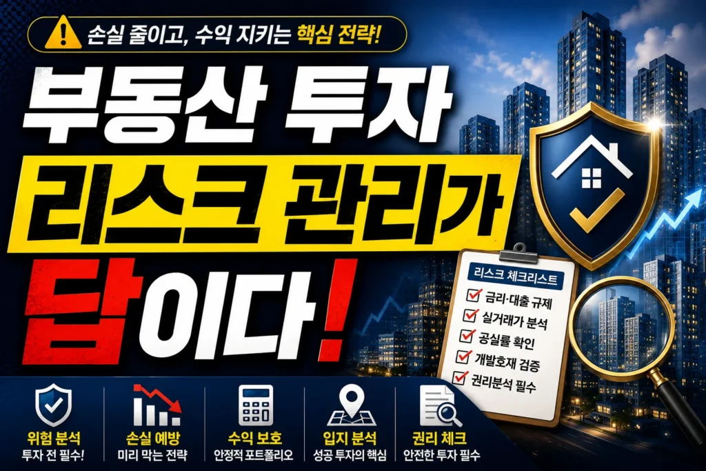 부동산 투자, 리스크 관리가 답이다!