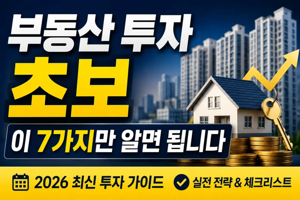 부동산 투자 초보, 이 7가지만 알면 됩니다