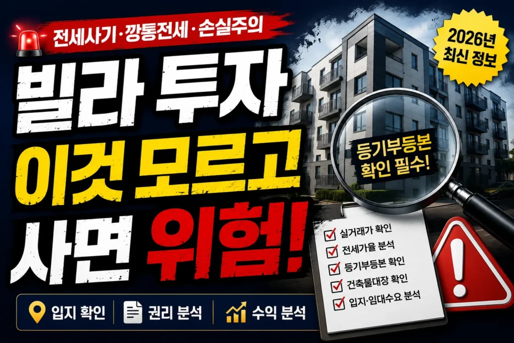 빌라 투자, 이것 모르고 사면 위험!