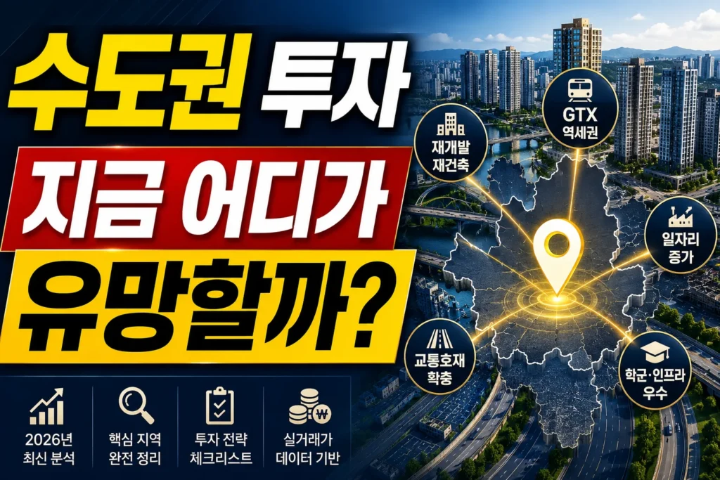 수도권 투자, 지금 어디가 유망할까?