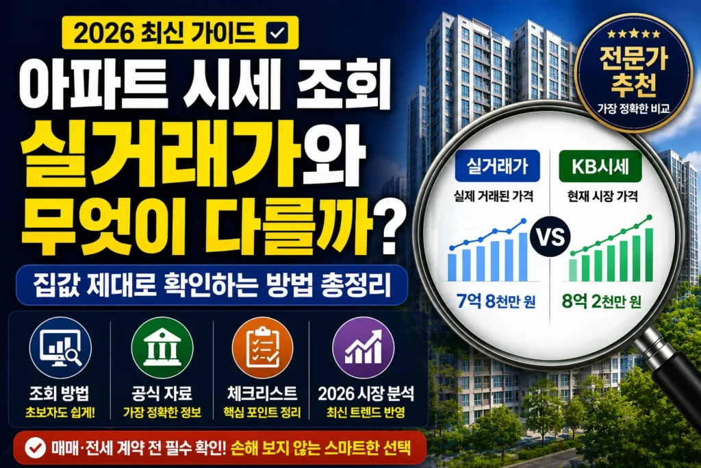 아파트 시세 조회 실거래가와 무엇이 다를까?