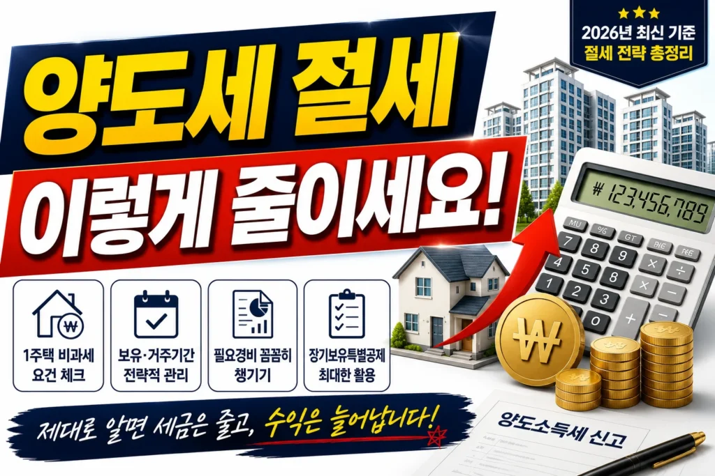 양도세 절세, 이렇게 줄이세요!