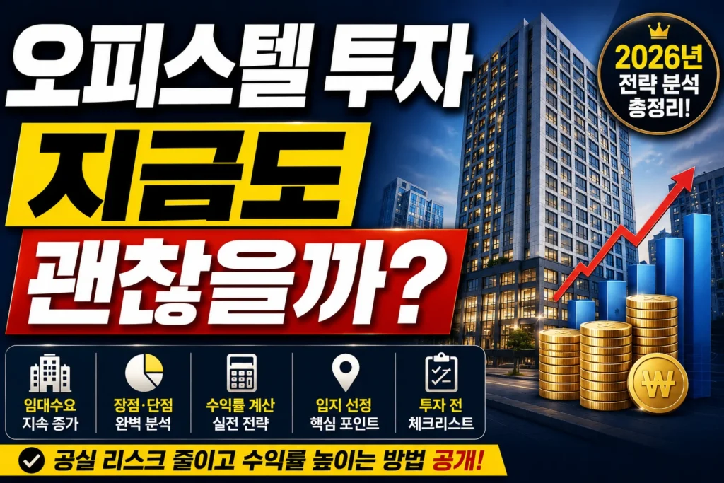 오피스텔 투자, 지금도 괜찮을까?