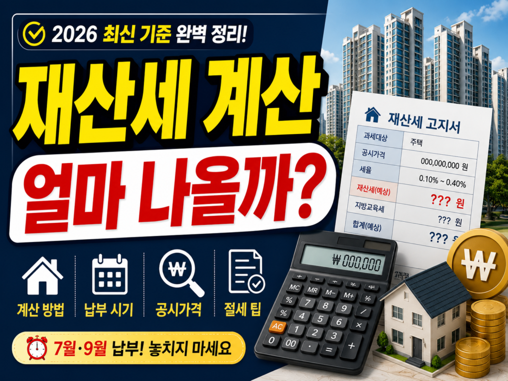 재산세 계산, 얼마나 나올까?