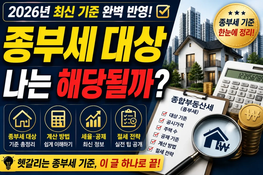 종부세 대상 나는 해당될까?