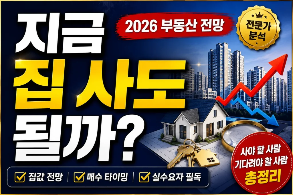 지금 집 사도 될까? 2026년 부동산 시장 전망