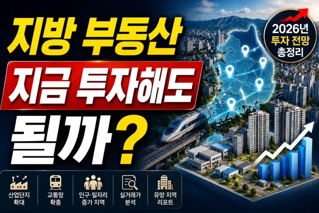 지방 부동산 지금 투자해도 될까?