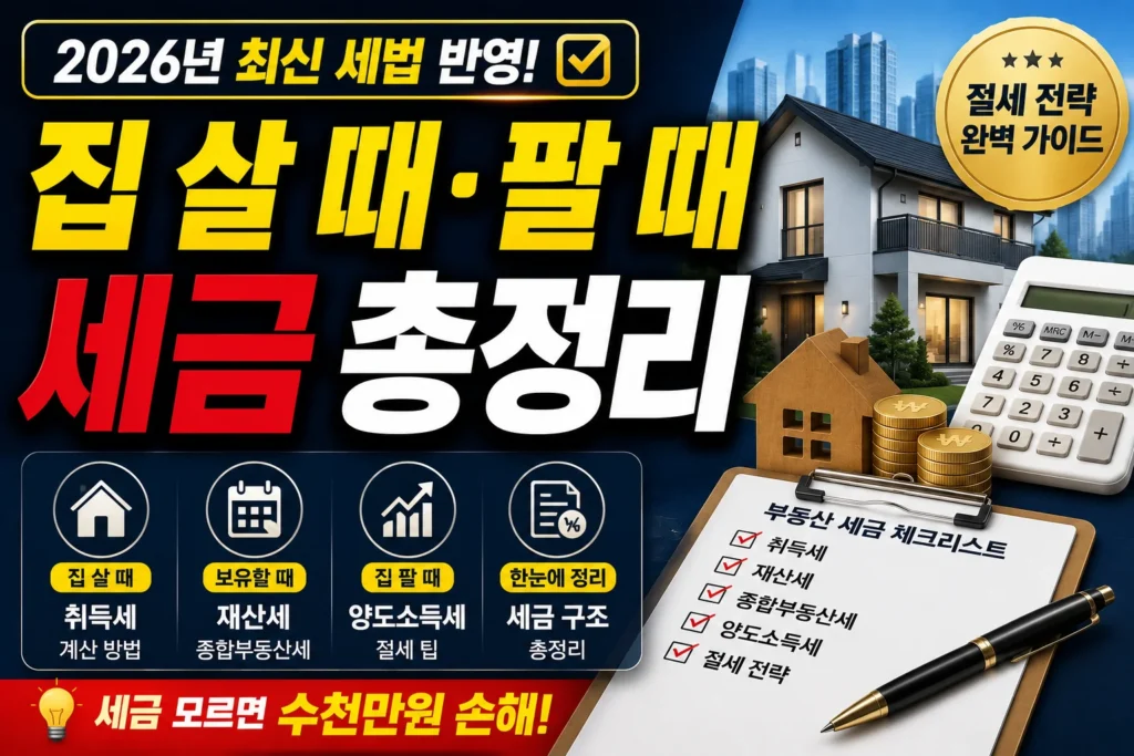 집 살 때·팔 때 세금 총정리