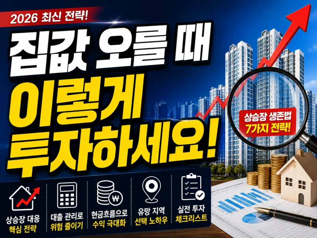 집값 오를 때 이렇게 투자하세요!