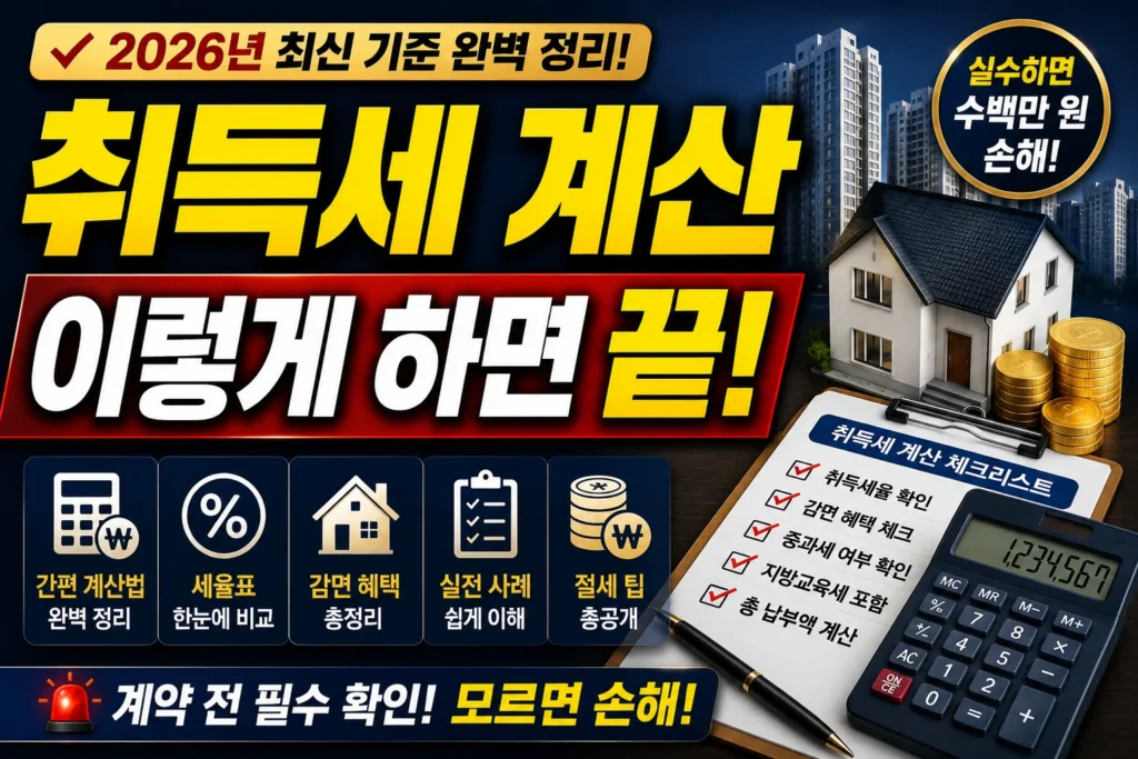 취득세 계산 이렇게 하면 끝!