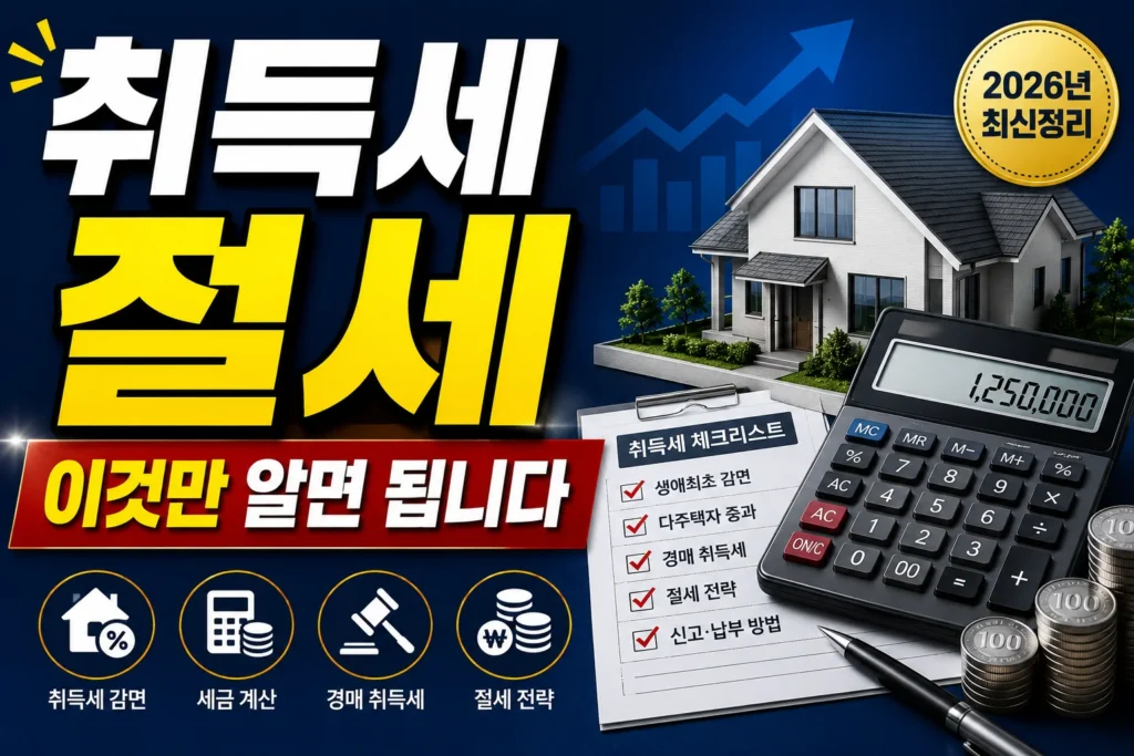 취득세 절세, 이것만 알면 됩니다