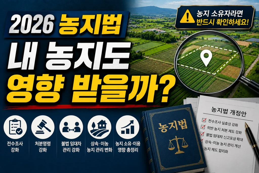 2026 농지법, 내 농지도 영향 받을까?