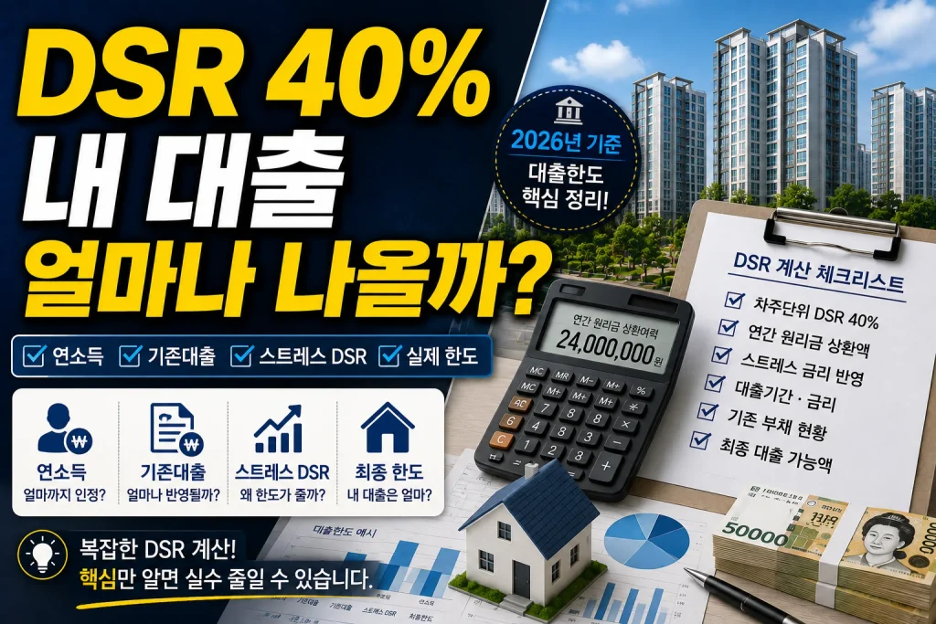 DSR 40% 내 대출 얼마나 나올까?
