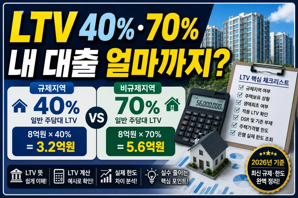 LTV 40%·70% 내 대출 얼마까지?