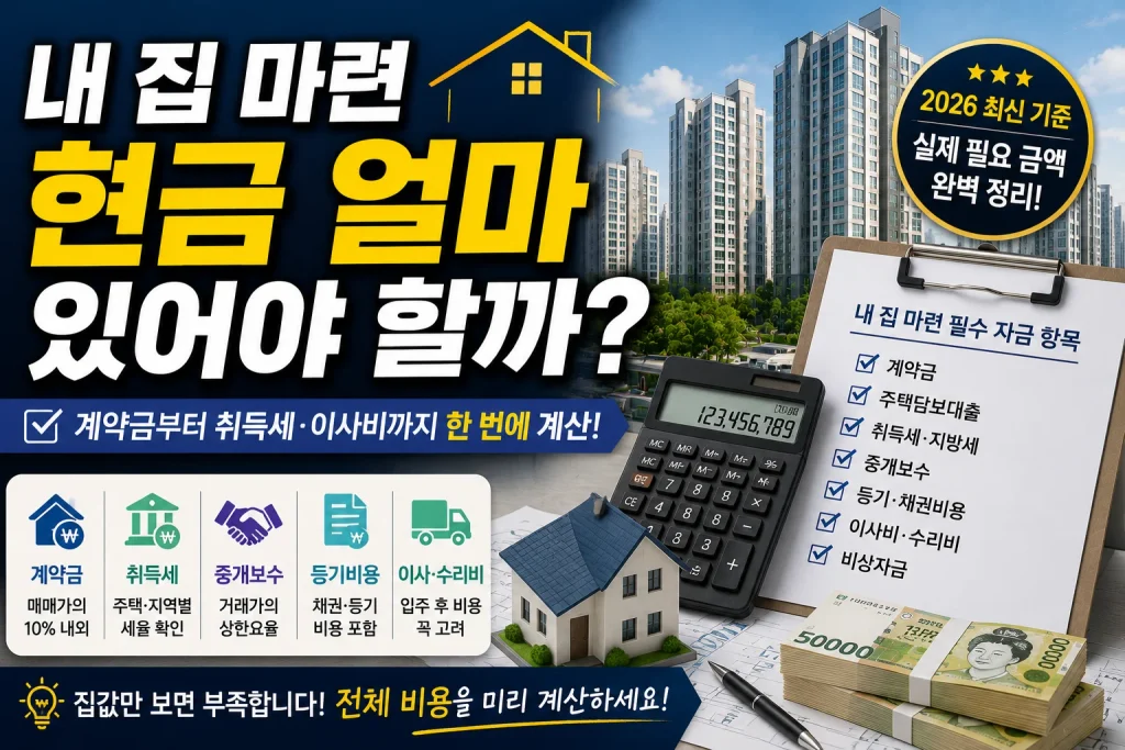 내 집 마련 현금 얼마 있어야 할까?