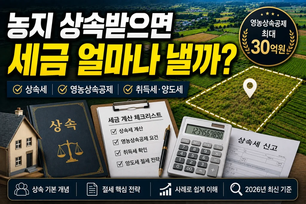 농지 상속받으면 세금 얼마나 낼까?