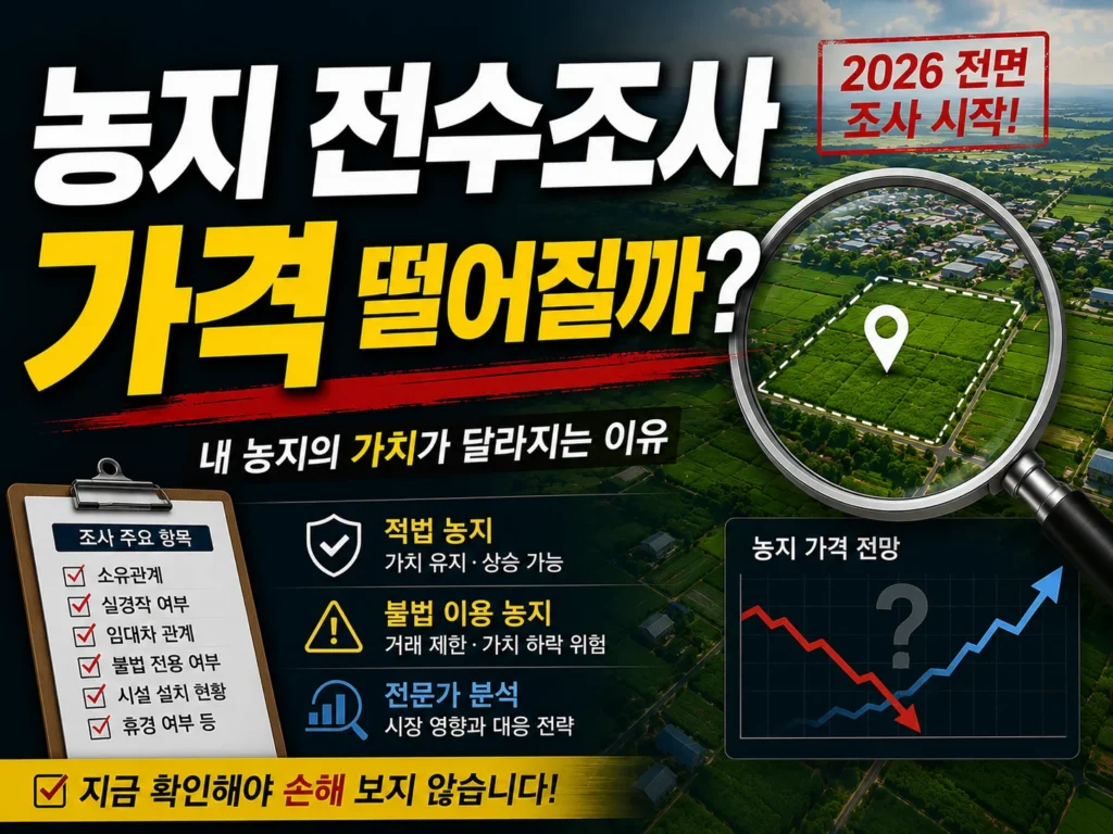 농지 전수조사, 가격 떨어질까?