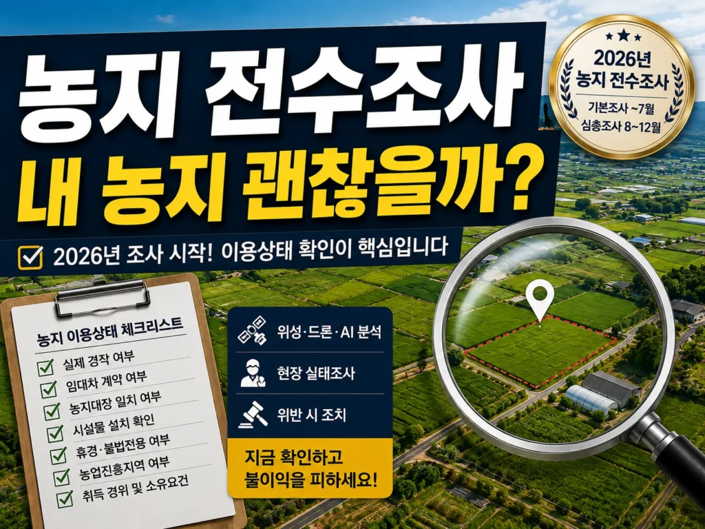 농지 전수조사, 내 농지는 괜찮을까?
