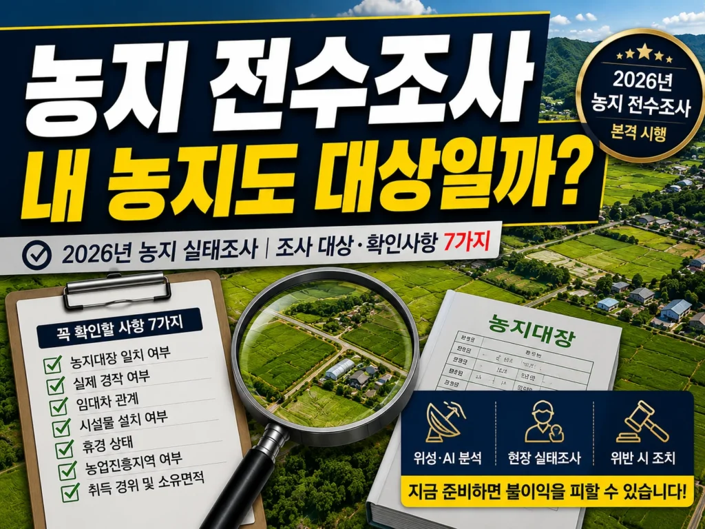 농지 전수조사, 내 농지도 대상일까?
