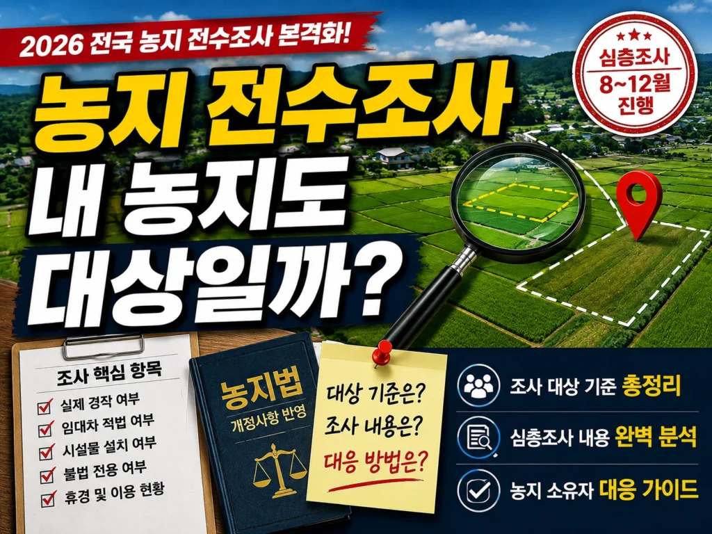 농지 전수조사, 내 농지도 대상일까?