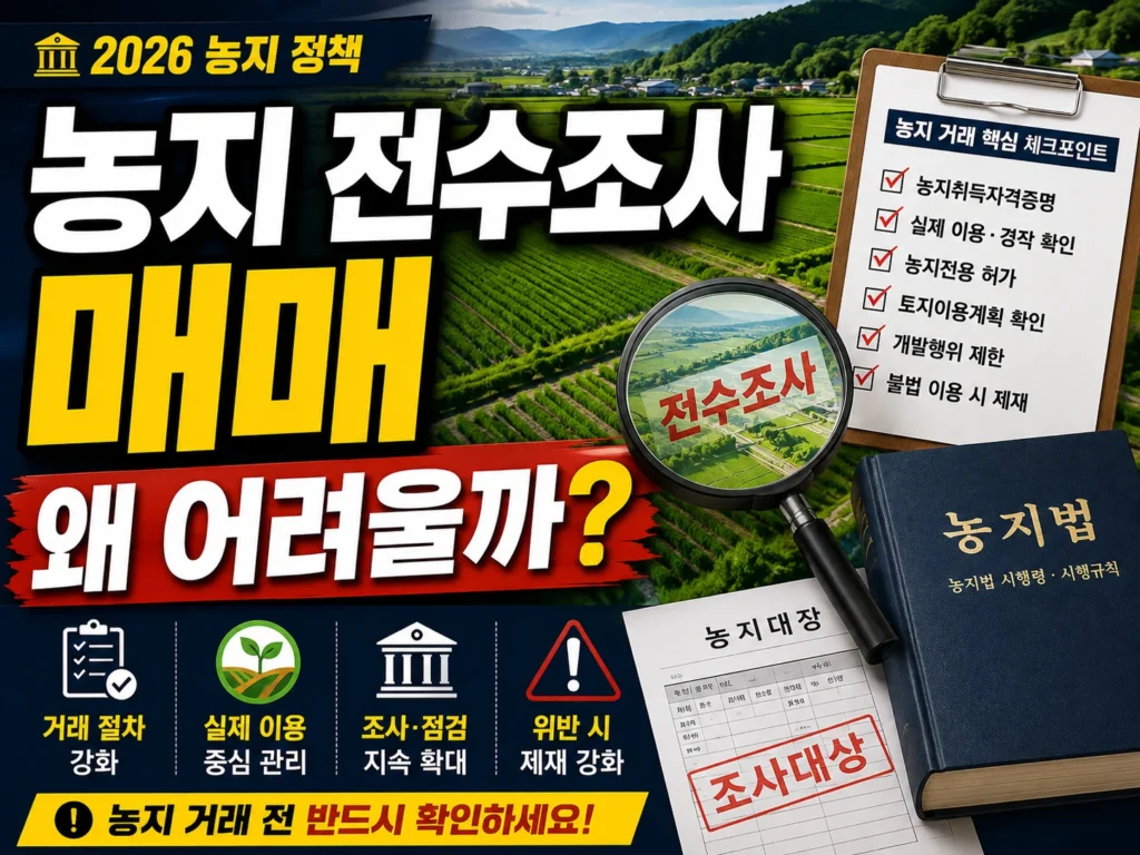 농지 전수조사, 매매 왜 어려울까?