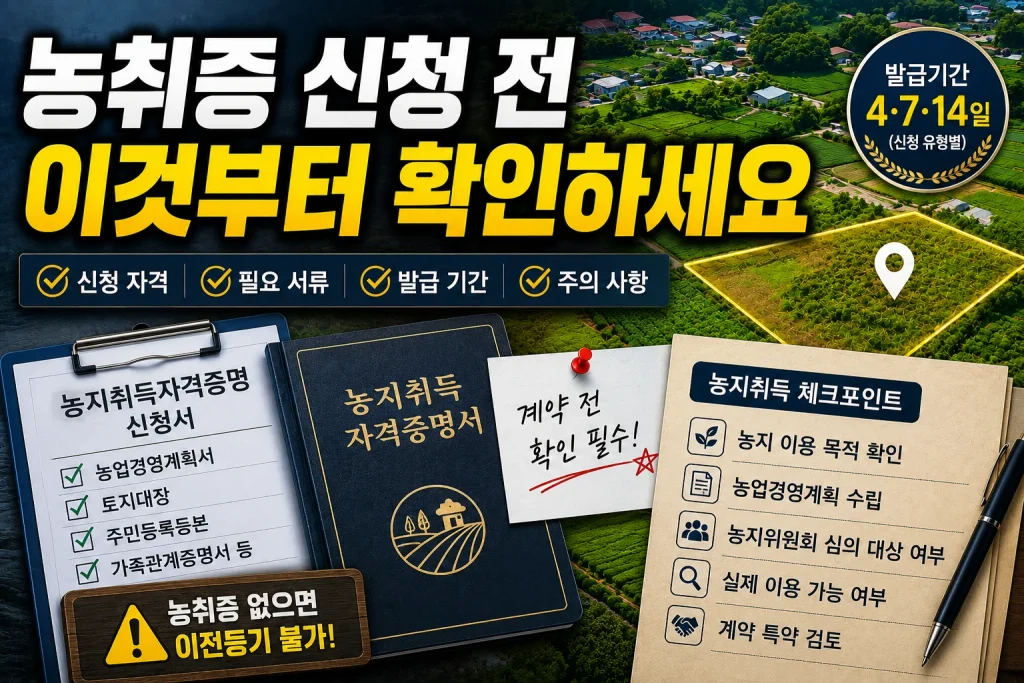 농취증 신청 전 이것부터 확인하세요