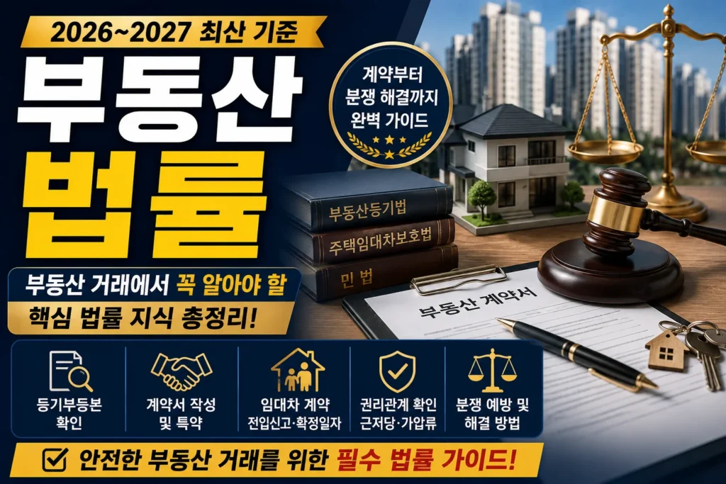 부동산 법률 완벽 가이드, 계약부터 소유권·분쟁까지