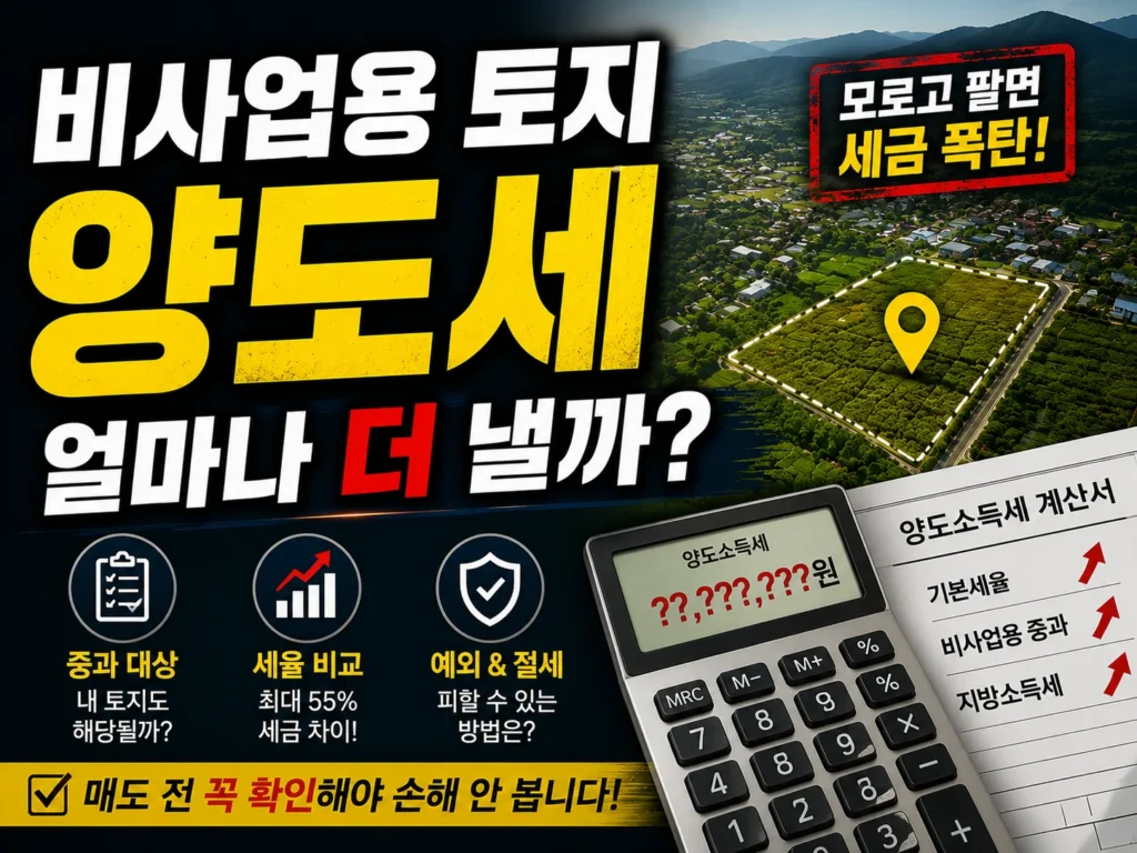 비사업용 토지 양도세 얼마나 더 낼까?