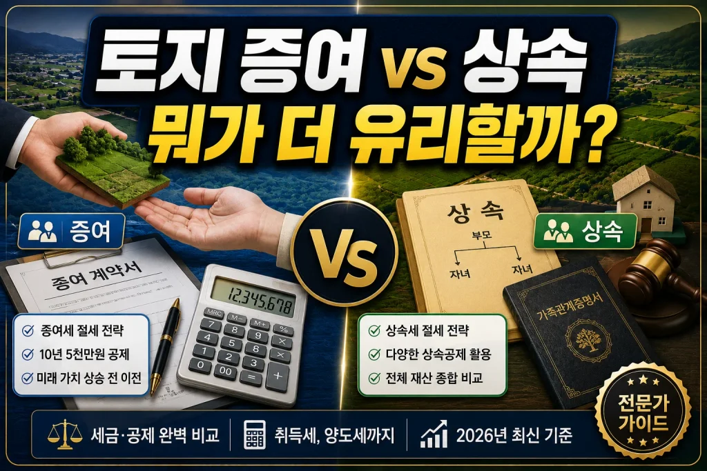 토지 증여 vs 상속 뭐가 더 유리할까?