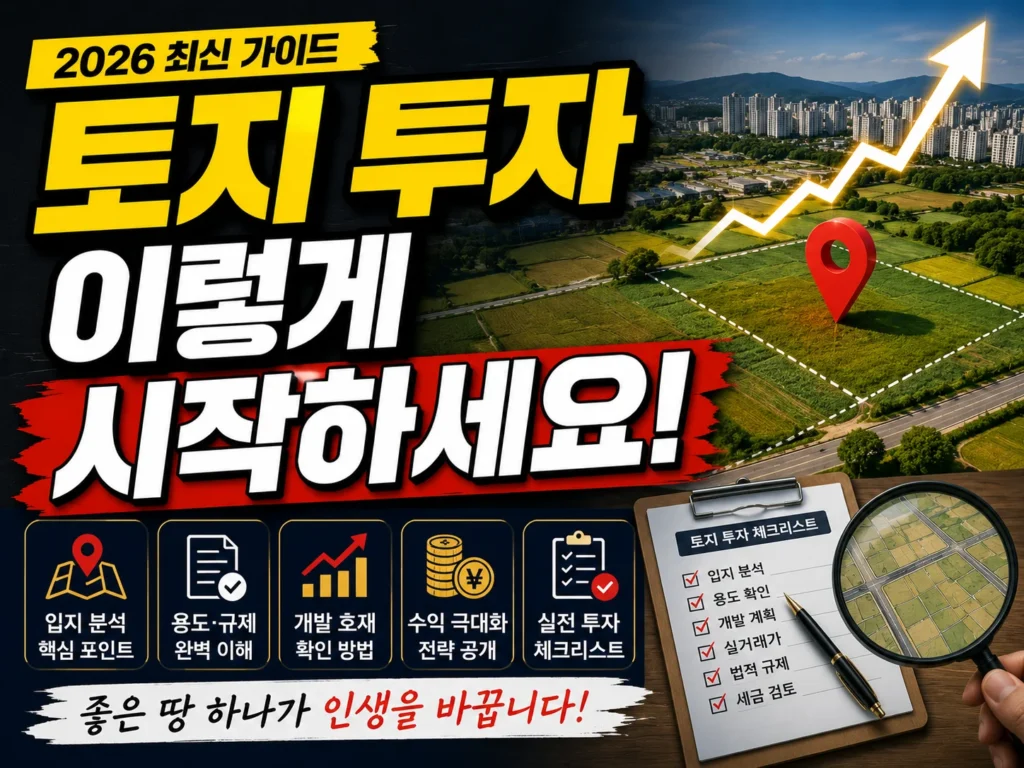 토지 투자! 이렇게 시작하세요!