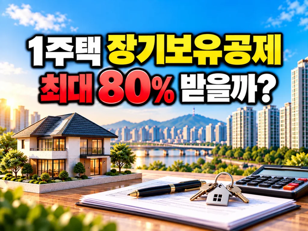 1주택 장기보유공제 최대 80% 받을까?