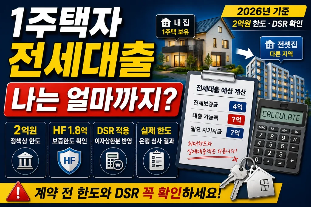 1주택자 전세대출 나는 얼마까지?