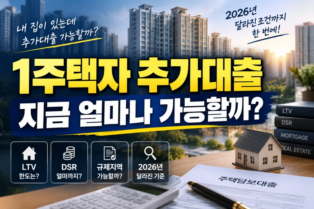1주택자 추가 대출, 지금 얼마나 가능할까?