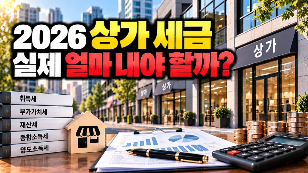 2026 상가 세금 실제 얼마 내야 할까