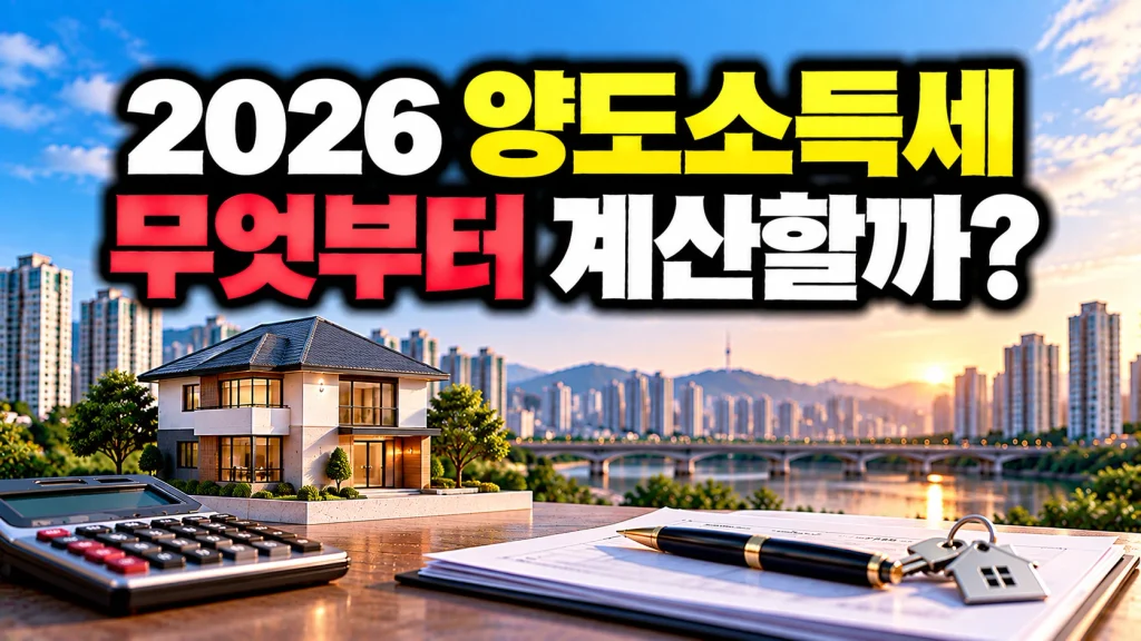 2026 양도소득세 무엇부터 계산할까?