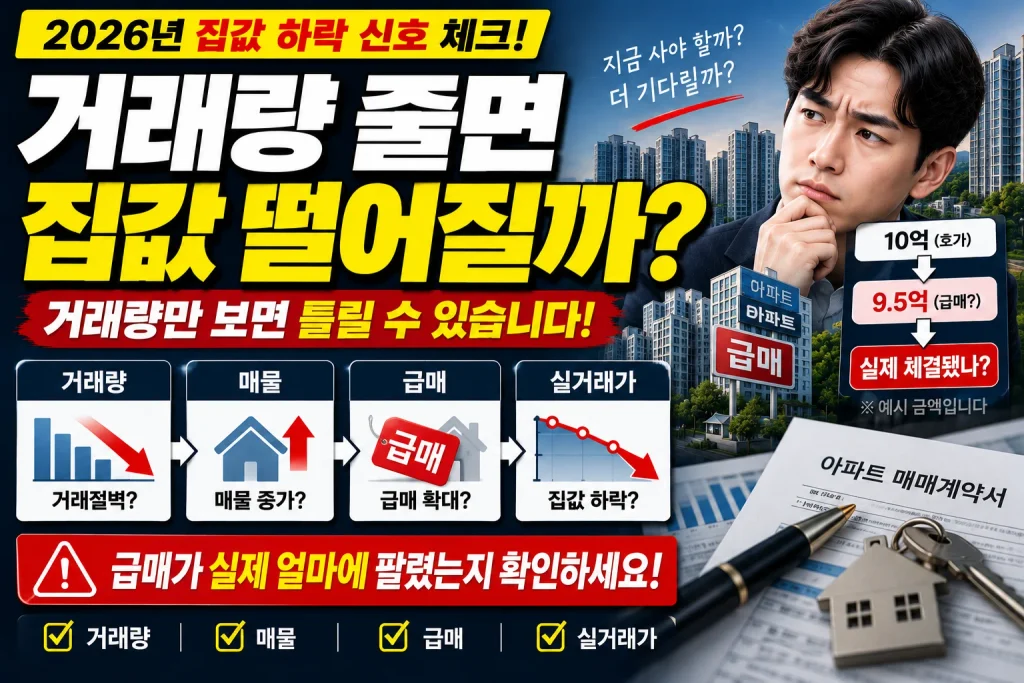 거래량 줄면 집값 떨어질까?