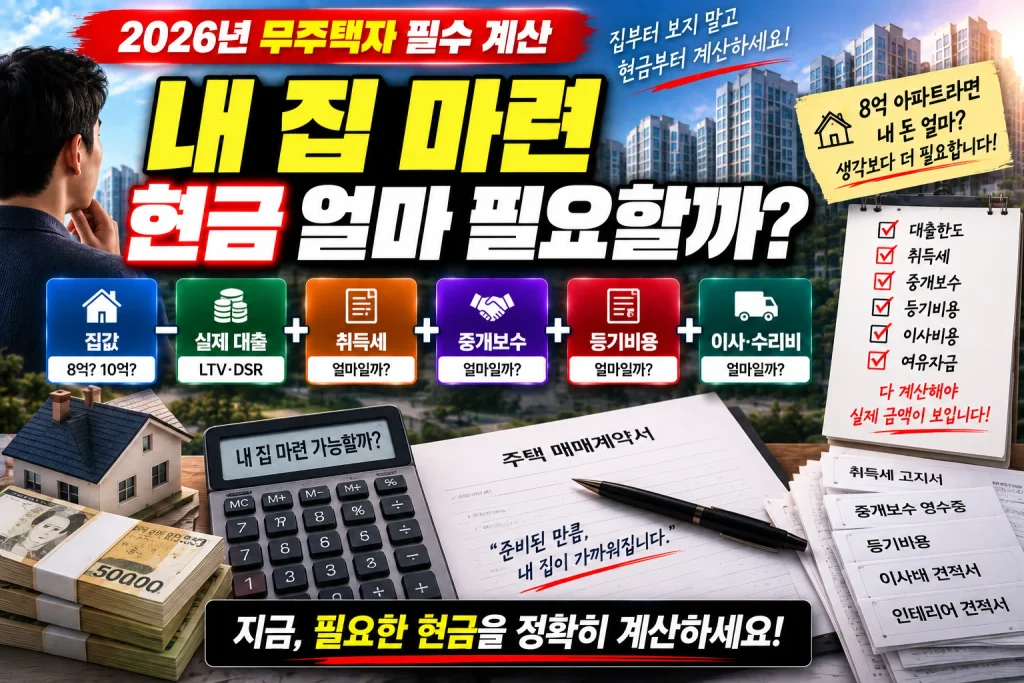 내 집 마련 현금 얼마 필요할까?
