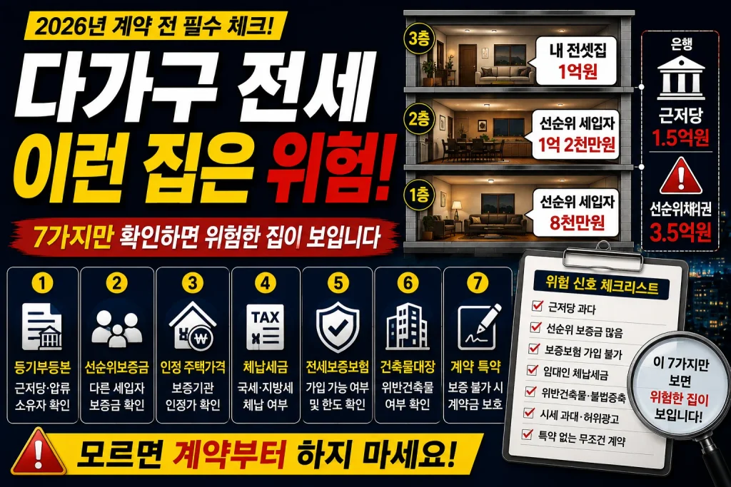 다가구 전세, 이런 집은 위험!