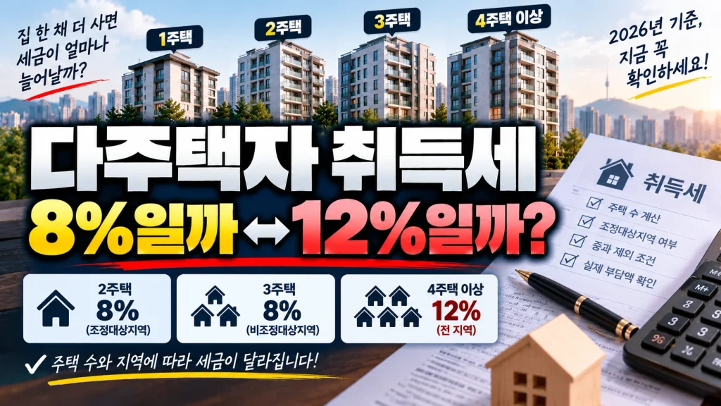 다주택자 취득세 8%일까 12%일까?