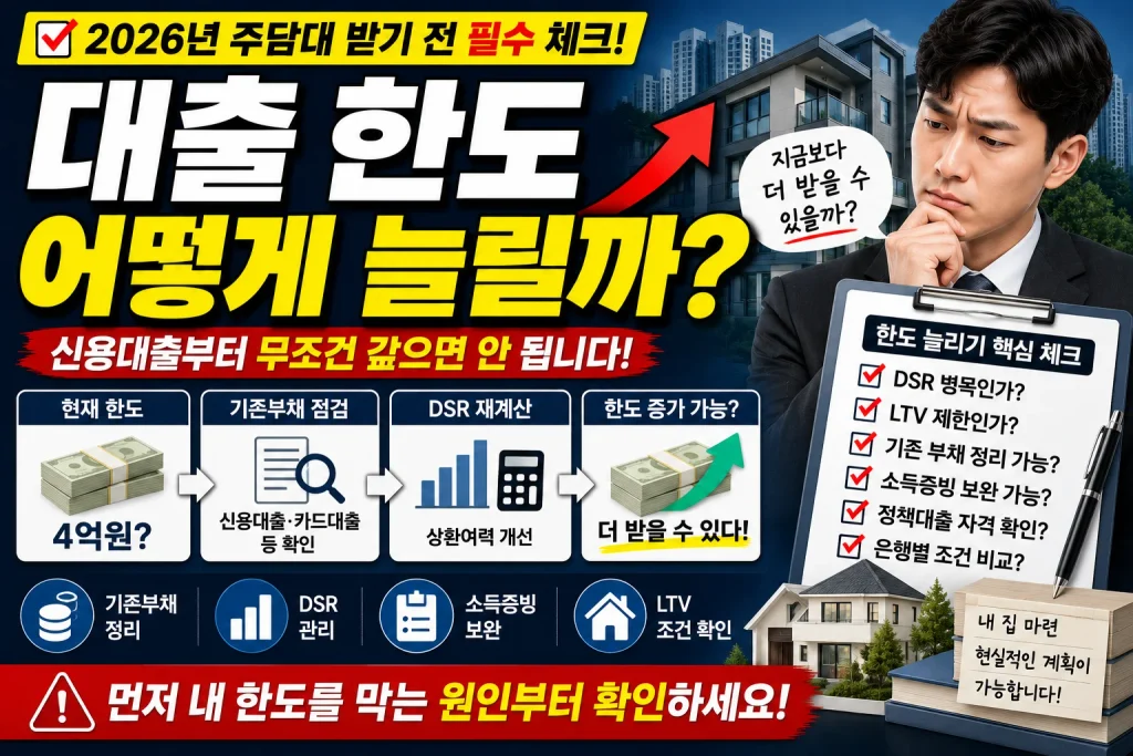 대출 한도 어떻게 늘릴까?