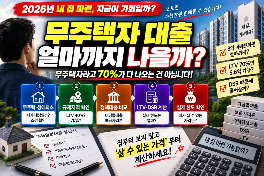 무주택자 대출 얼마까지 나올까?