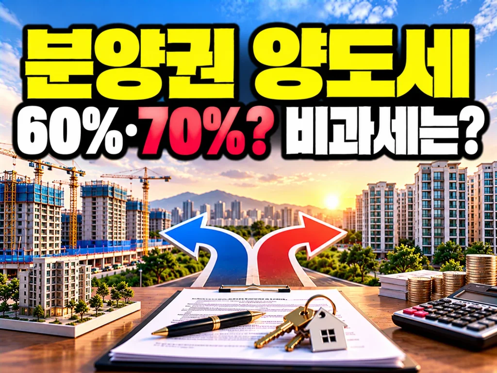 분양권 양도세 60%·70%? 비과세는?
