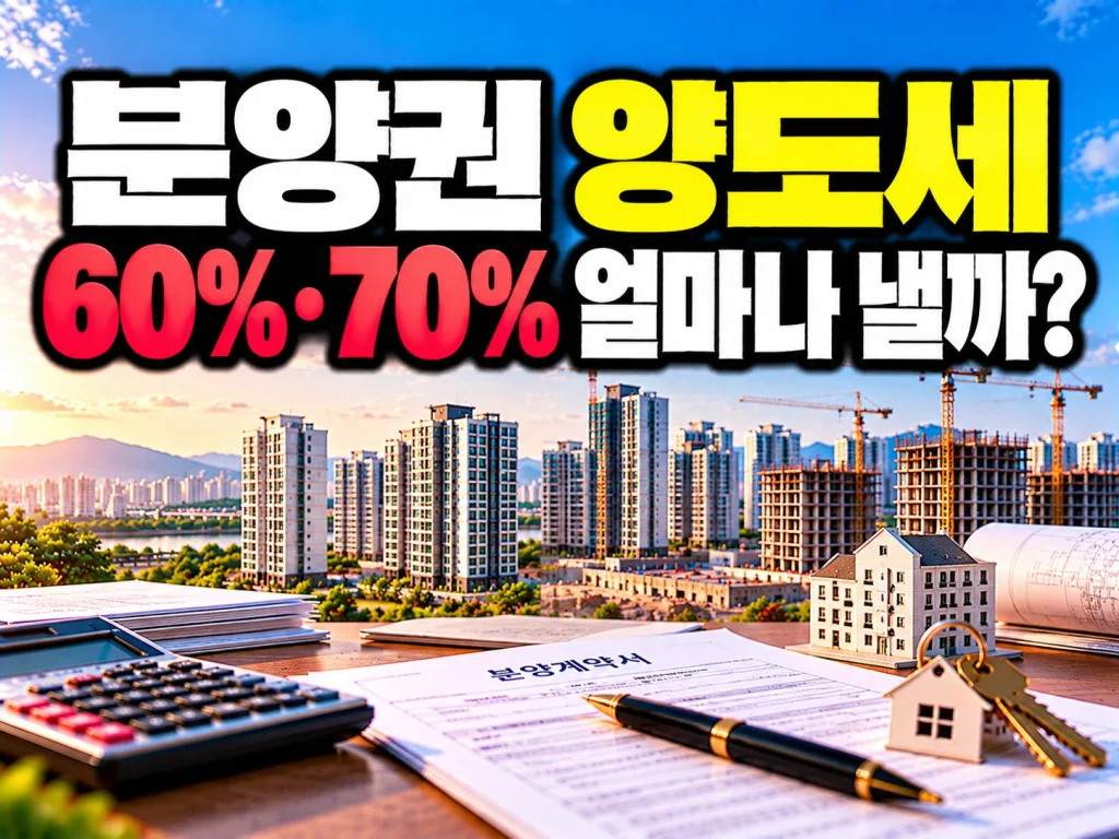 분양권 양도세 60%·70% 얼마나 낼까?