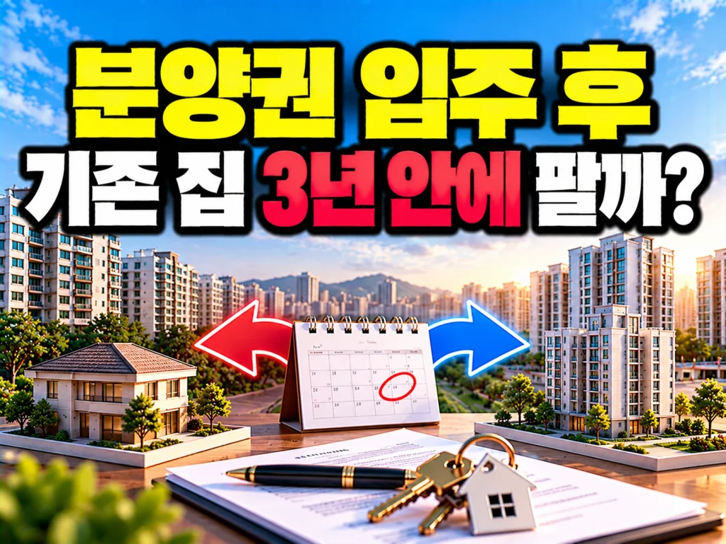 분양권 입주 후 기존 집 3년 안에 팔까?