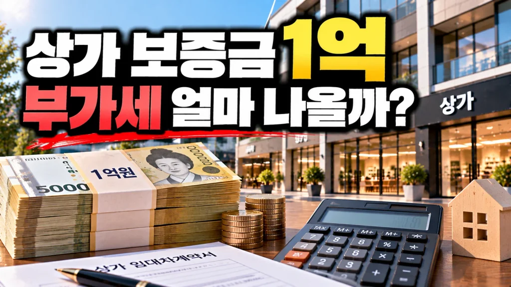 상가 보증금 1억, 부가세 얼마 나올까?