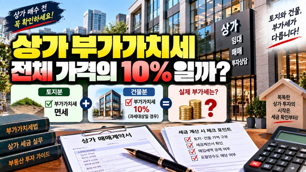 상가 부가가치세 전체 가격의 10%일까?