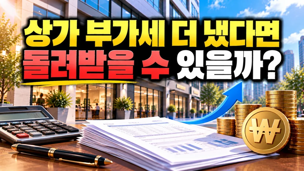 상가 부가세 더 냈다면 돌려받을 수 있을까?