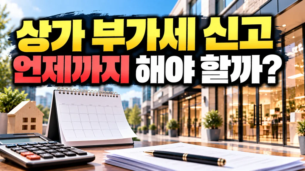 상가 부가세 신고 언제까지 해야 할까?