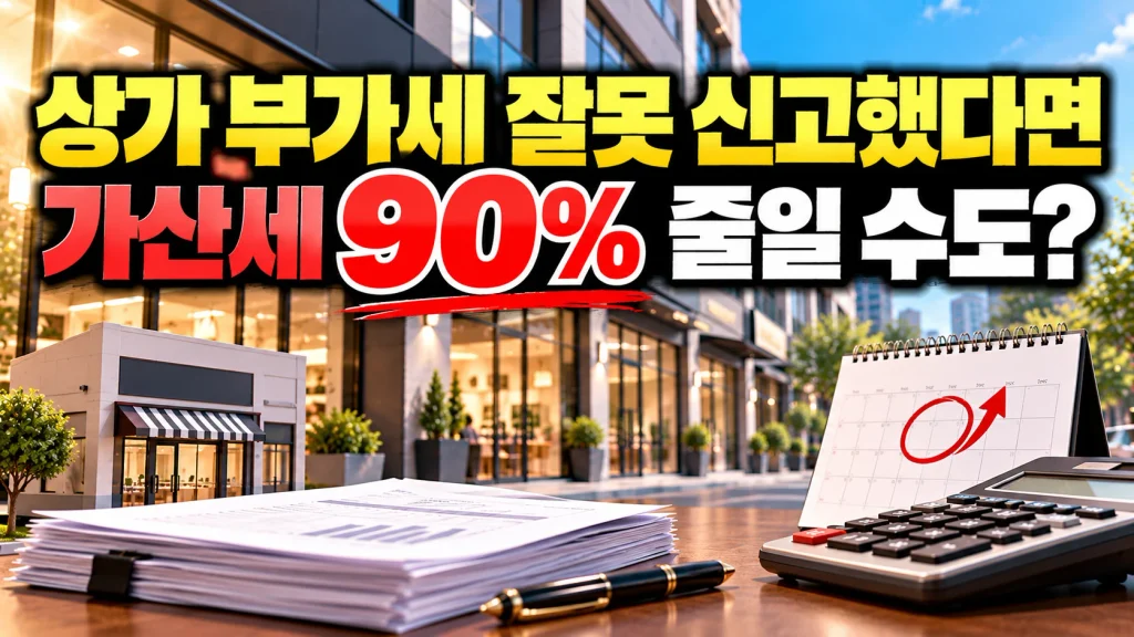 상가 부가세 잘못 신고했다면 가산세 90% 줄일 수도?