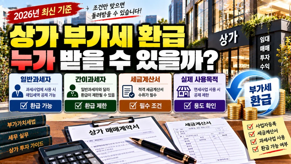 상가 부가세 환급 누가 받을 수 있을까?